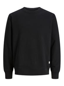 Jack & Jones RDD Plain Crew neck Sweatshirt -Black - 12218242