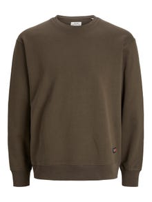 Jack & Jones RDD Ühevärviline Meeskonnakaelusega higistamissärk -Turkish Coffee - 12218242