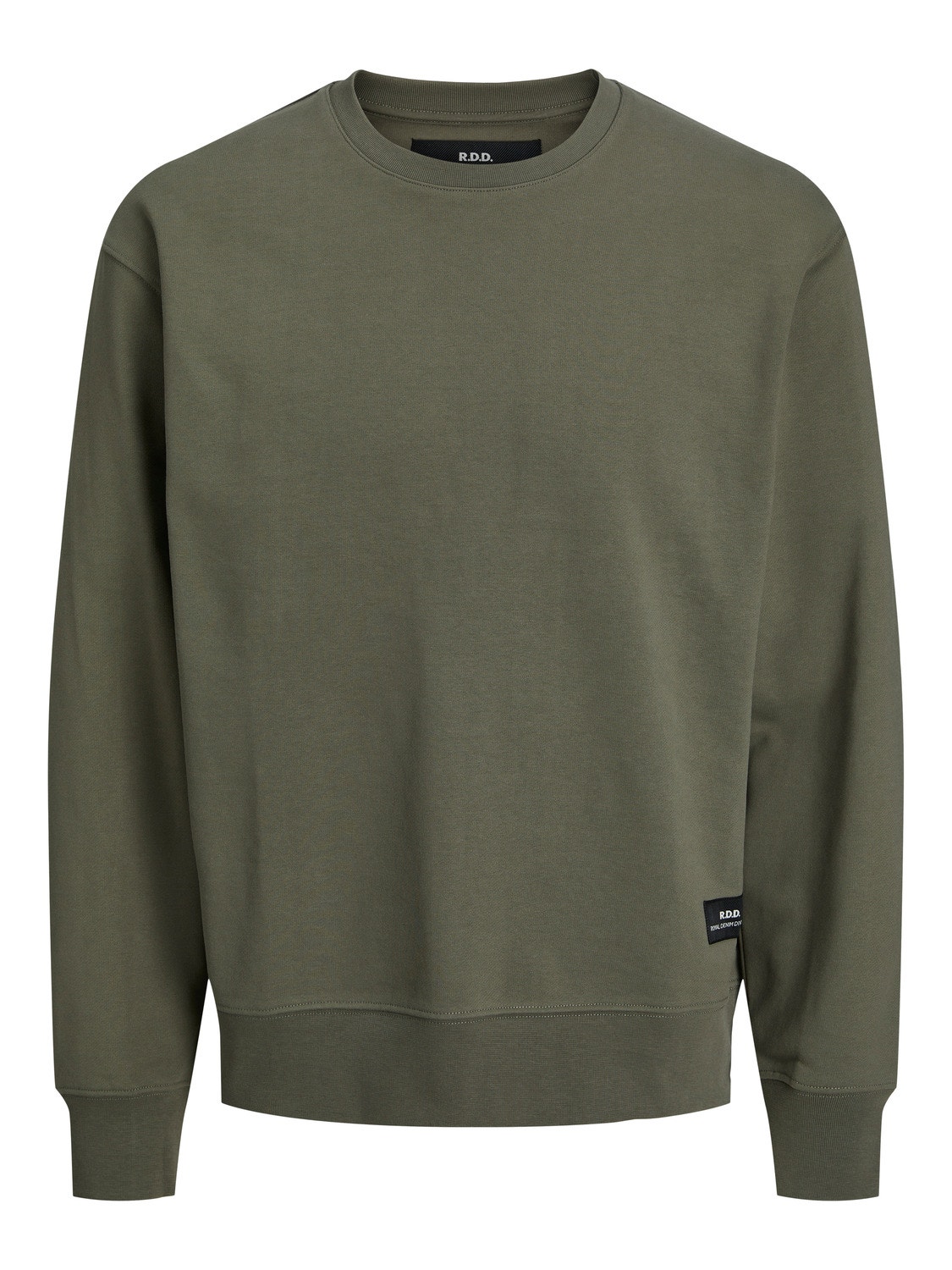 Jack & Jones RDD Felpa Girocollo Semplice -Dusty Olive - 12218242