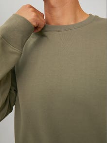 Jack & Jones RDD Plain Crew neck Sweatshirt -Dusty Olive - 12218242