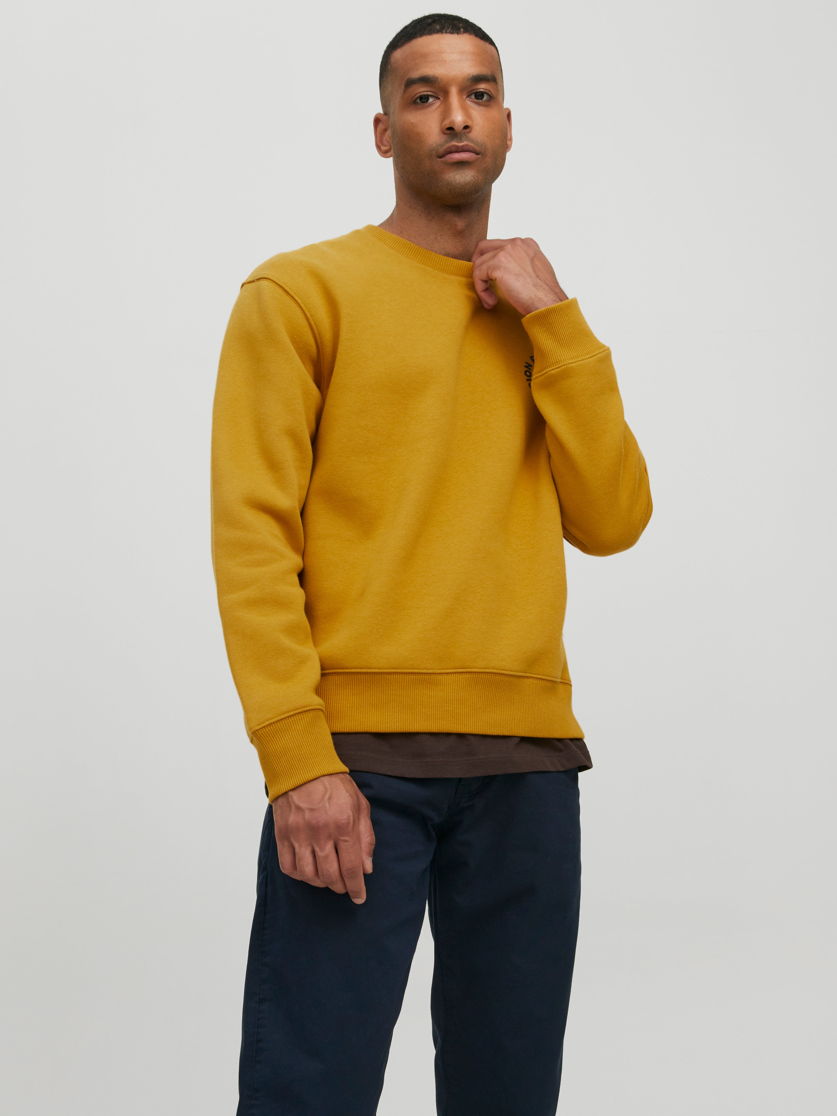 RDD Badge Crewn Neck Sweatshirt Light Yellow Jack Jones