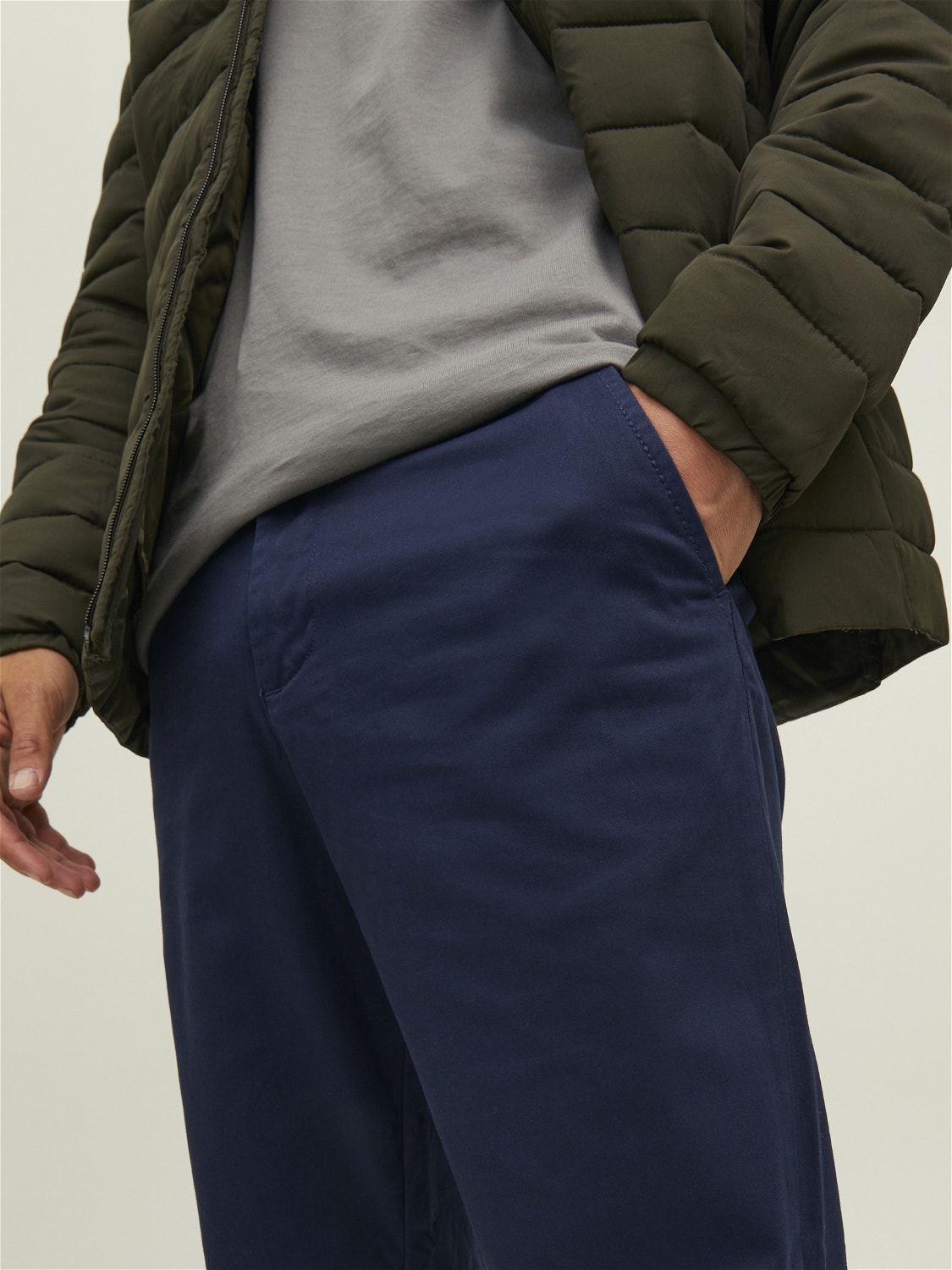 Jack & Jones Loose Fit Spodnie chino -Navy Blazer - 12218621
