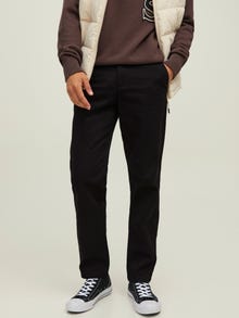 Jack & Jones Loose Fit Plátěné kalhoty Chino -Black - 12218622
