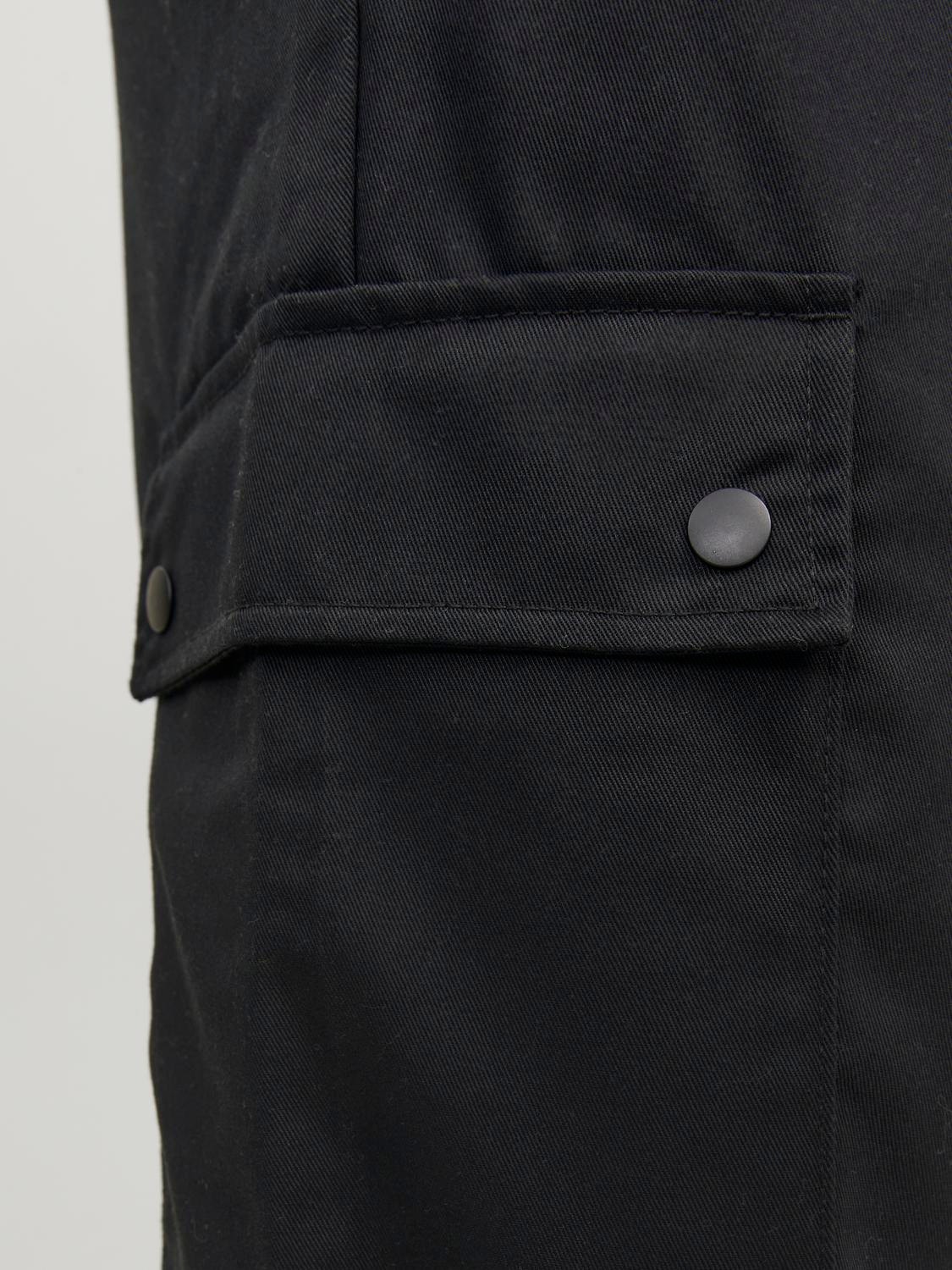 Jack & Jones Wide Fit „Cargo“ stiliaus kelnės -Black - 12218644