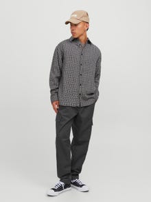 Jack & Jones Παντελόνι Wide Fit Cargo -Asphalt - 12218644