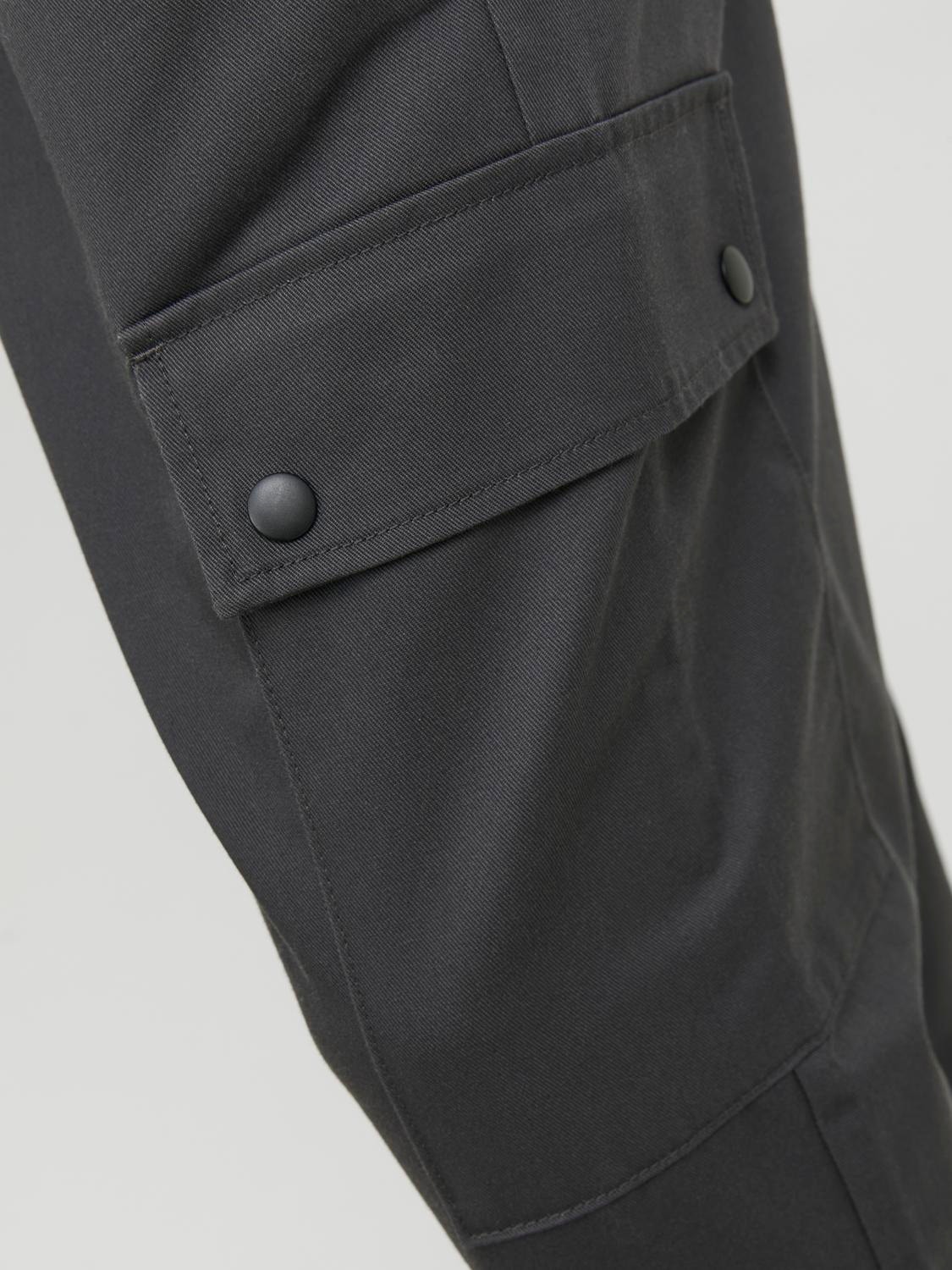 Jack & Jones Wide Fit Spodnie bojówki -Asphalt - 12218644