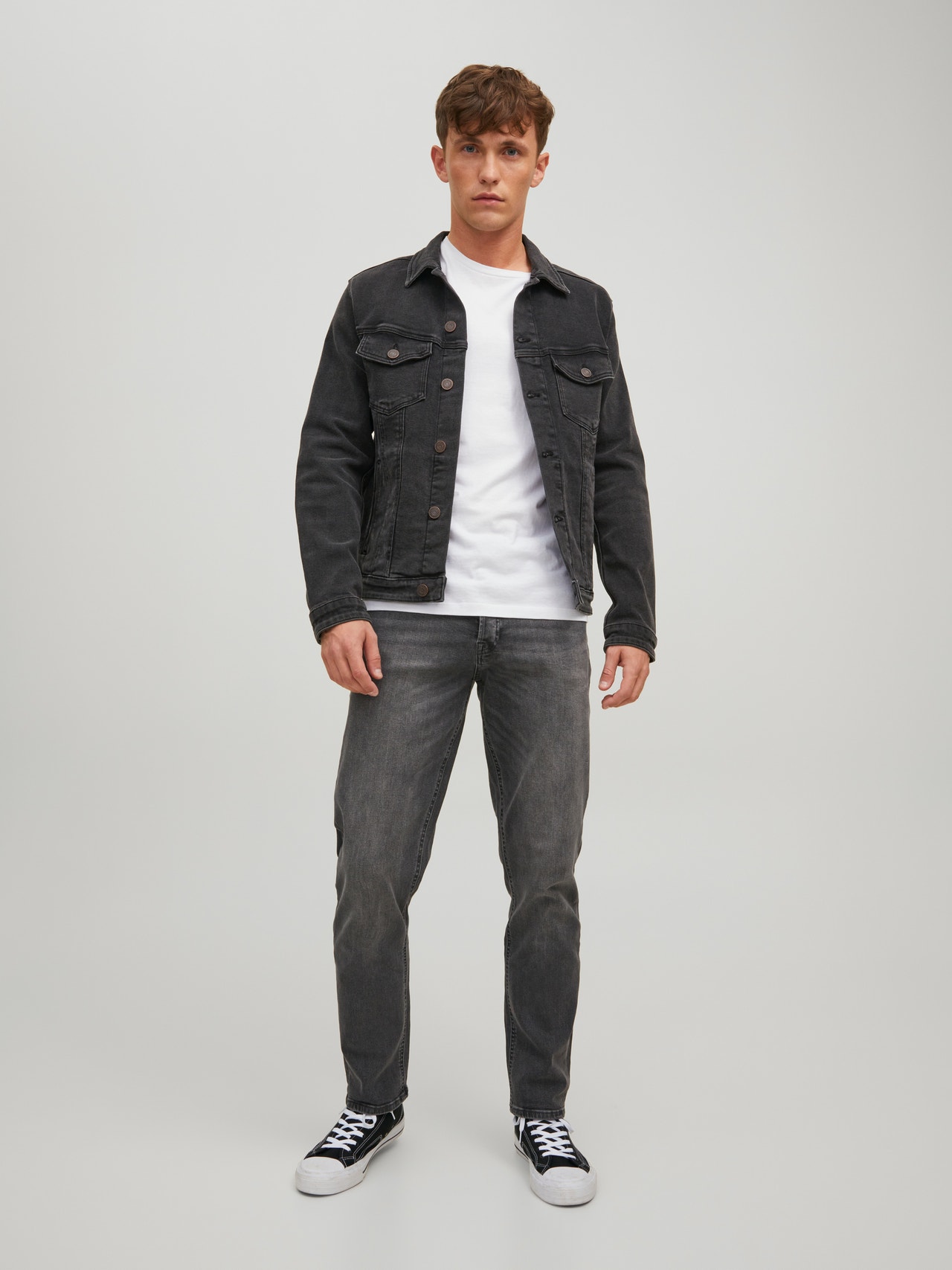 Jack & Jones JJIWHMIKE JJORIGINAL MF 104 Jean Coupe tapered -Grey Denim - 12218842