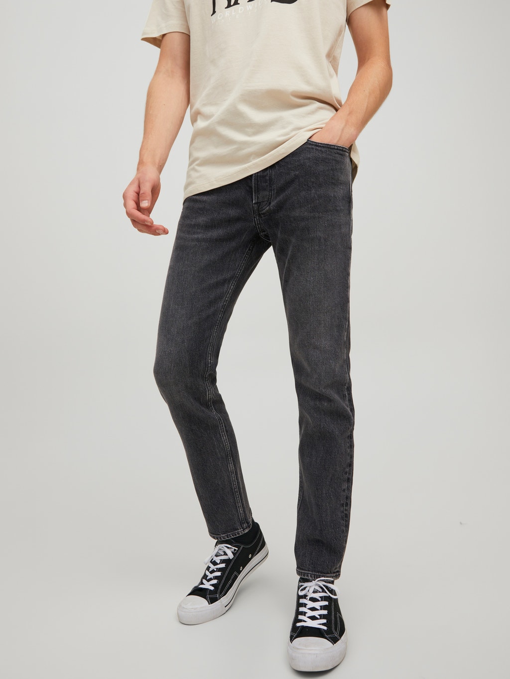 CJ 915 Slim/straight fit jeans | Black | Jack & Jones®