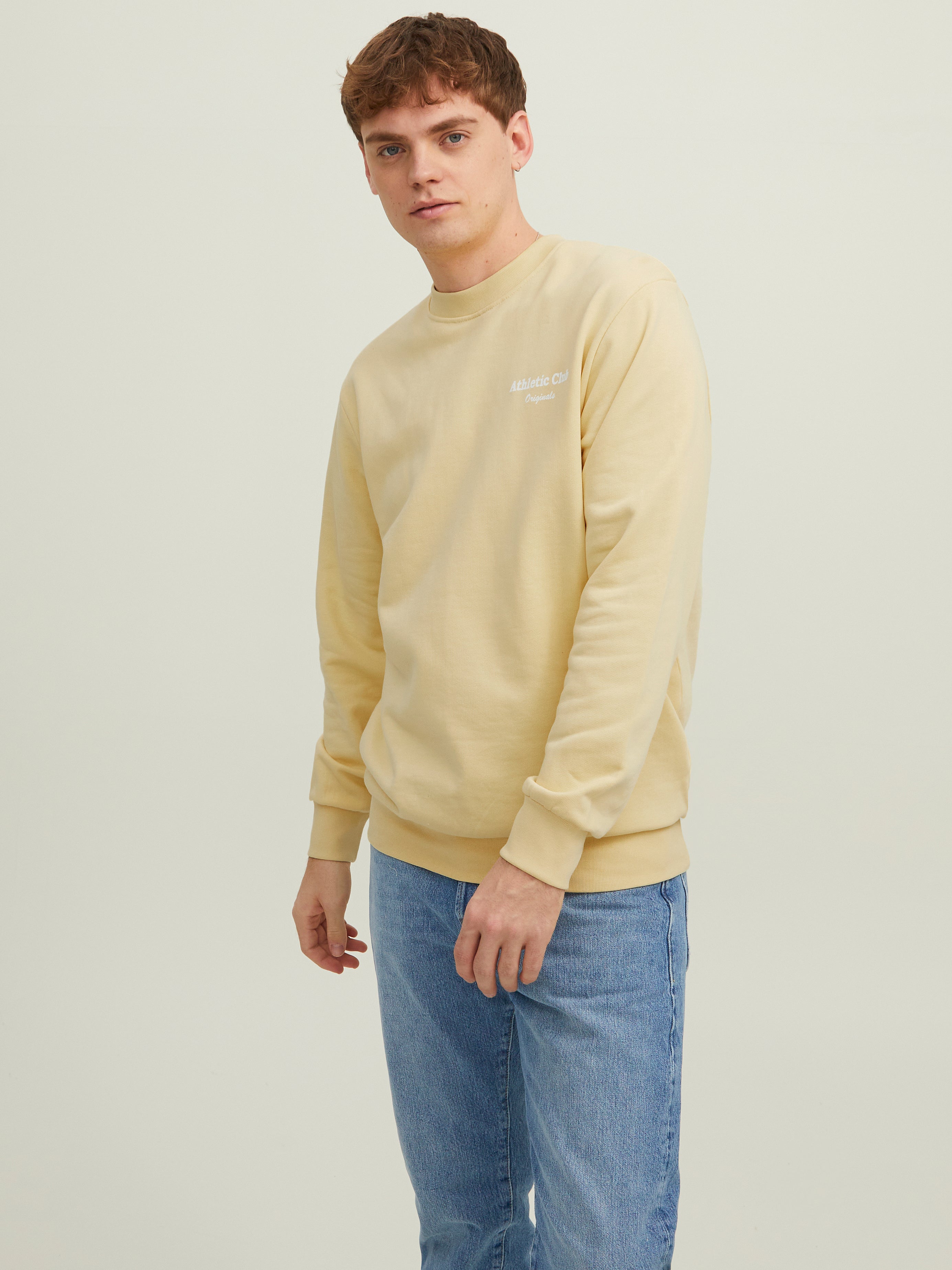 discount 80% MEN FASHION Jumpers & Sweatshirts Sports Bershka sweatshirt Yellow XS 