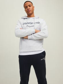 Jack & Jones Hoodie Liso -White Melange - 12219176