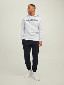 Jack & Jones Einfarbig Kapuzenpullover -White Melange - 12219176