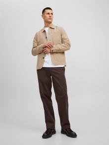 Jack & Jones Wide Fit Plátěné kalhoty Chino -Seal Brown - 12219288