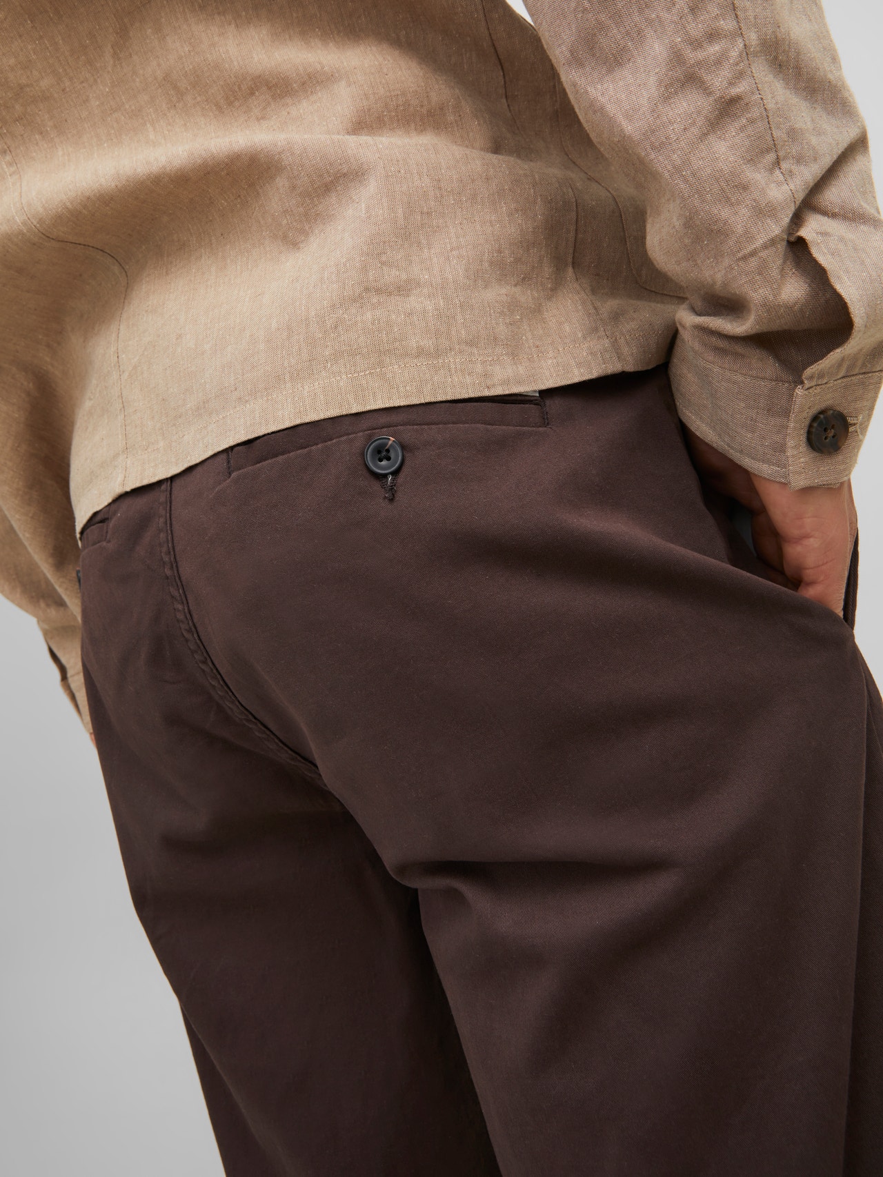 Jack & Jones Pantalones chinos Wide Fit -Seal Brown - 12219288