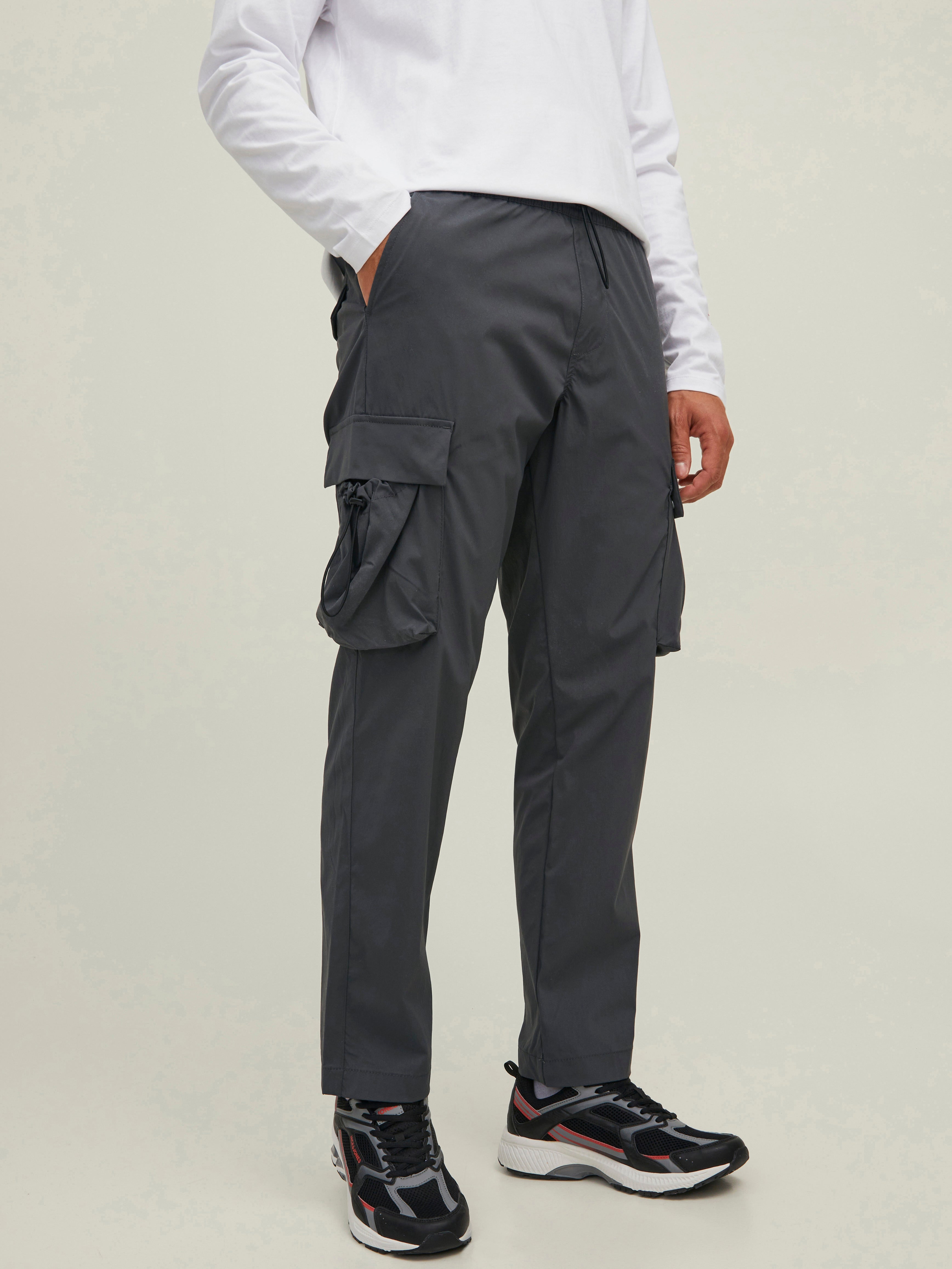 Jack & Jones Pantaloni di stoffa sconto 50% MODA UOMO Pantaloni Gamba larga Grigio XL 