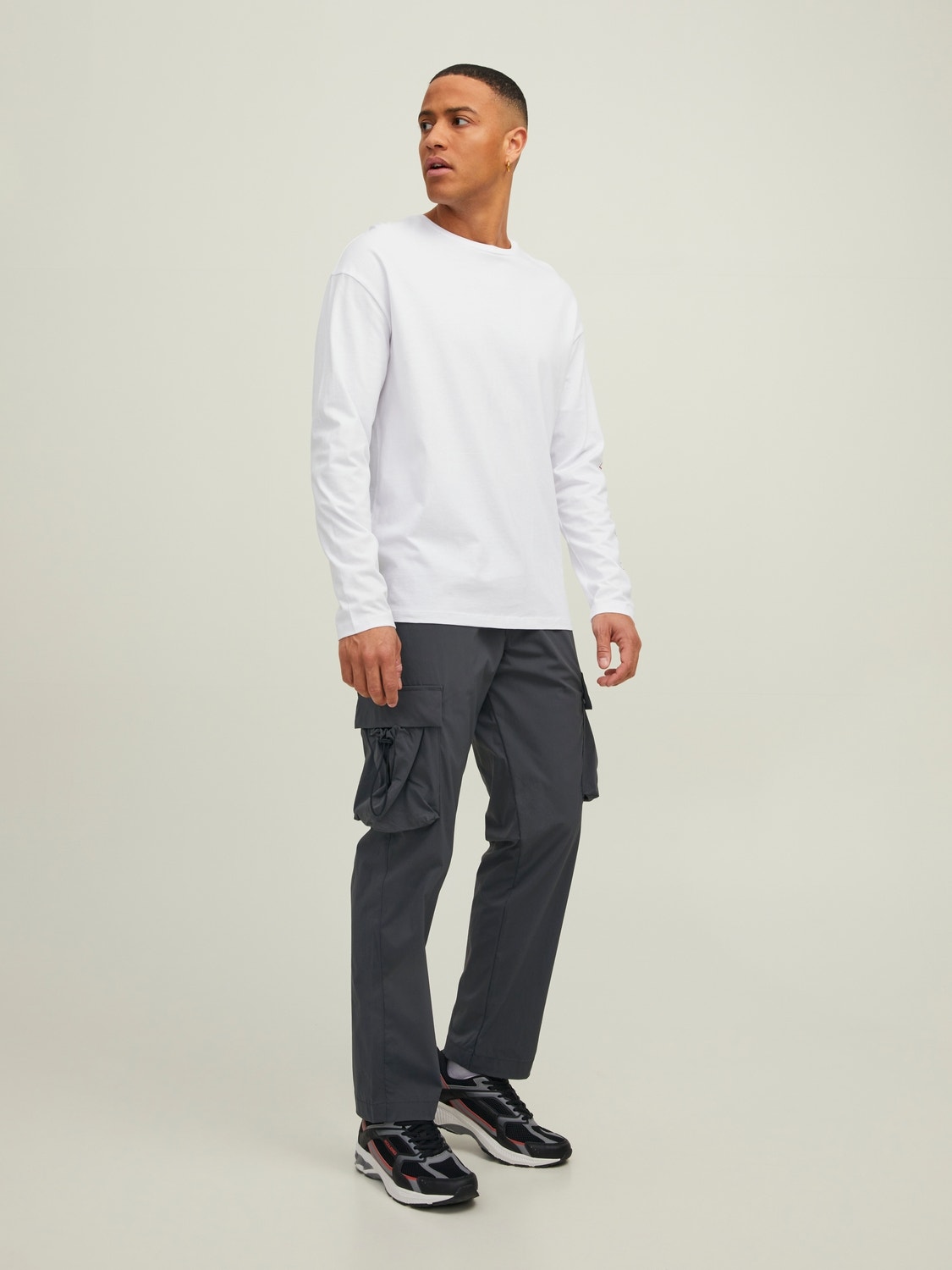 Jack & Jones Relaxed Fit Cargo nadrág -Asphalt - 12219321