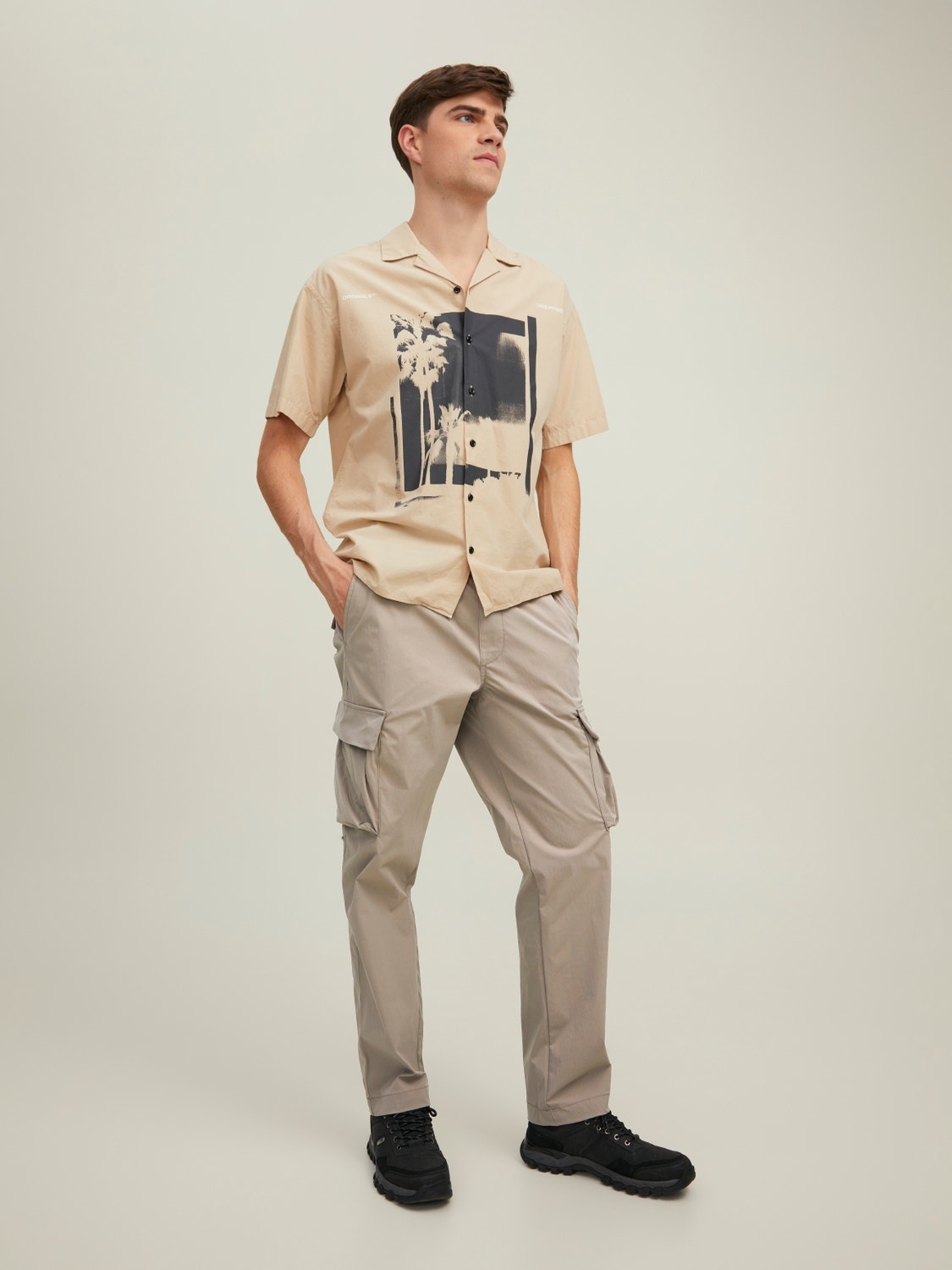 Jack & Jones Relaxed Fit „Cargo“ stiliaus kelnės -Fungi - 12219322