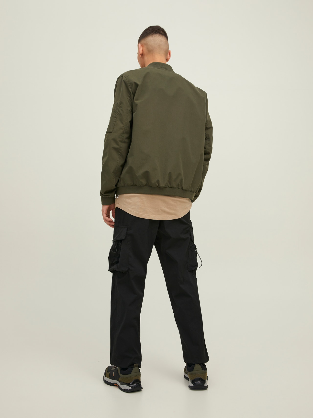 HUGO - Relaxed-fit cargo trousers in water-repellent satin