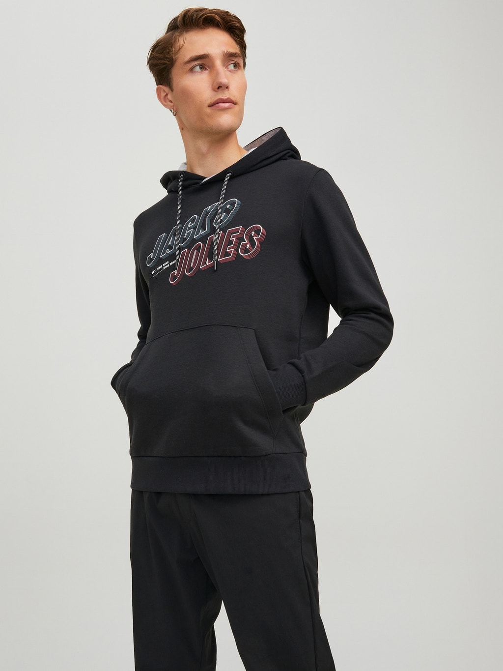 jack and jones logo hoodie