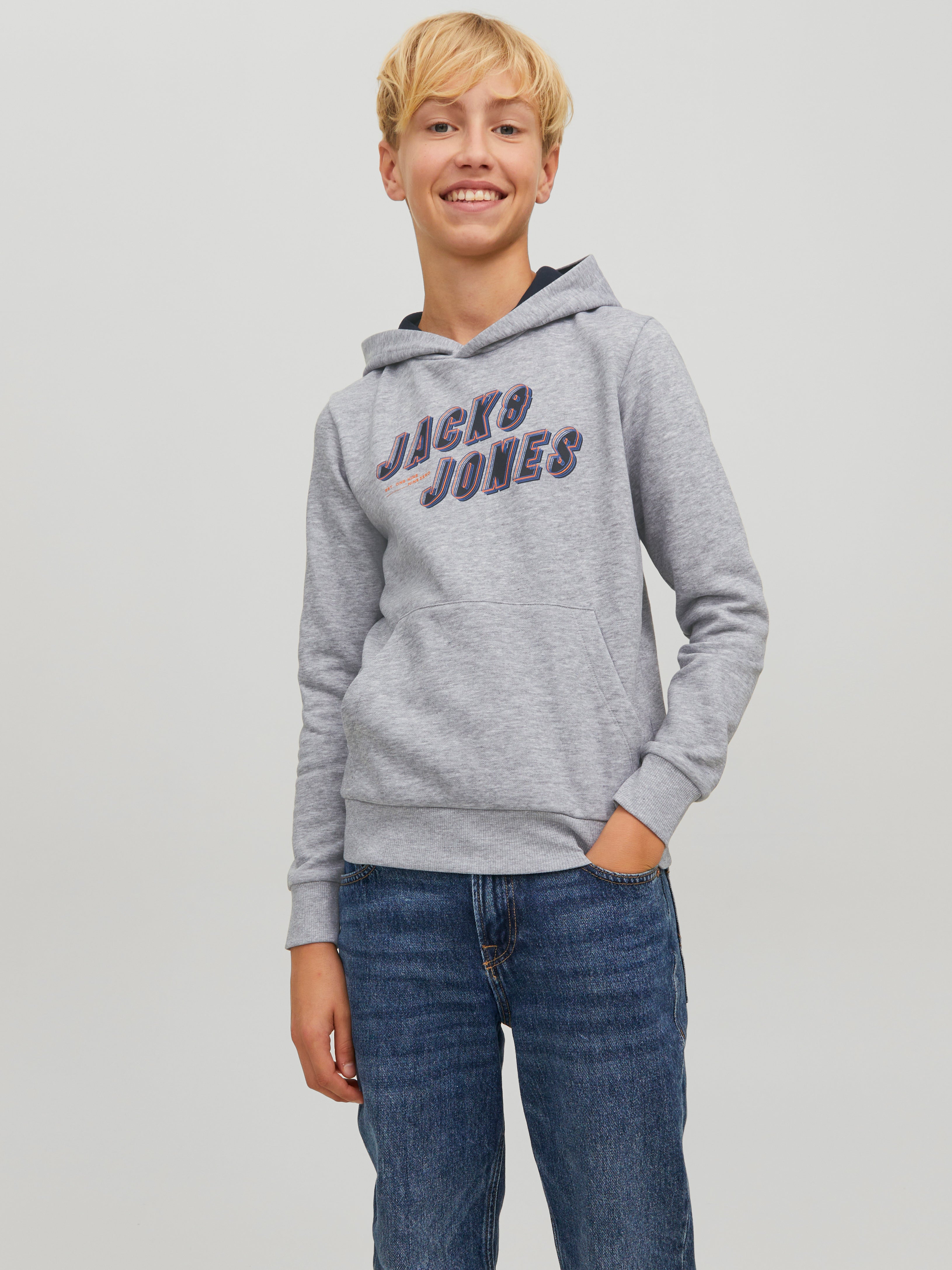 Sweat À Capuche Logo Pour Les Garçons - Jack & Jones - Modalova