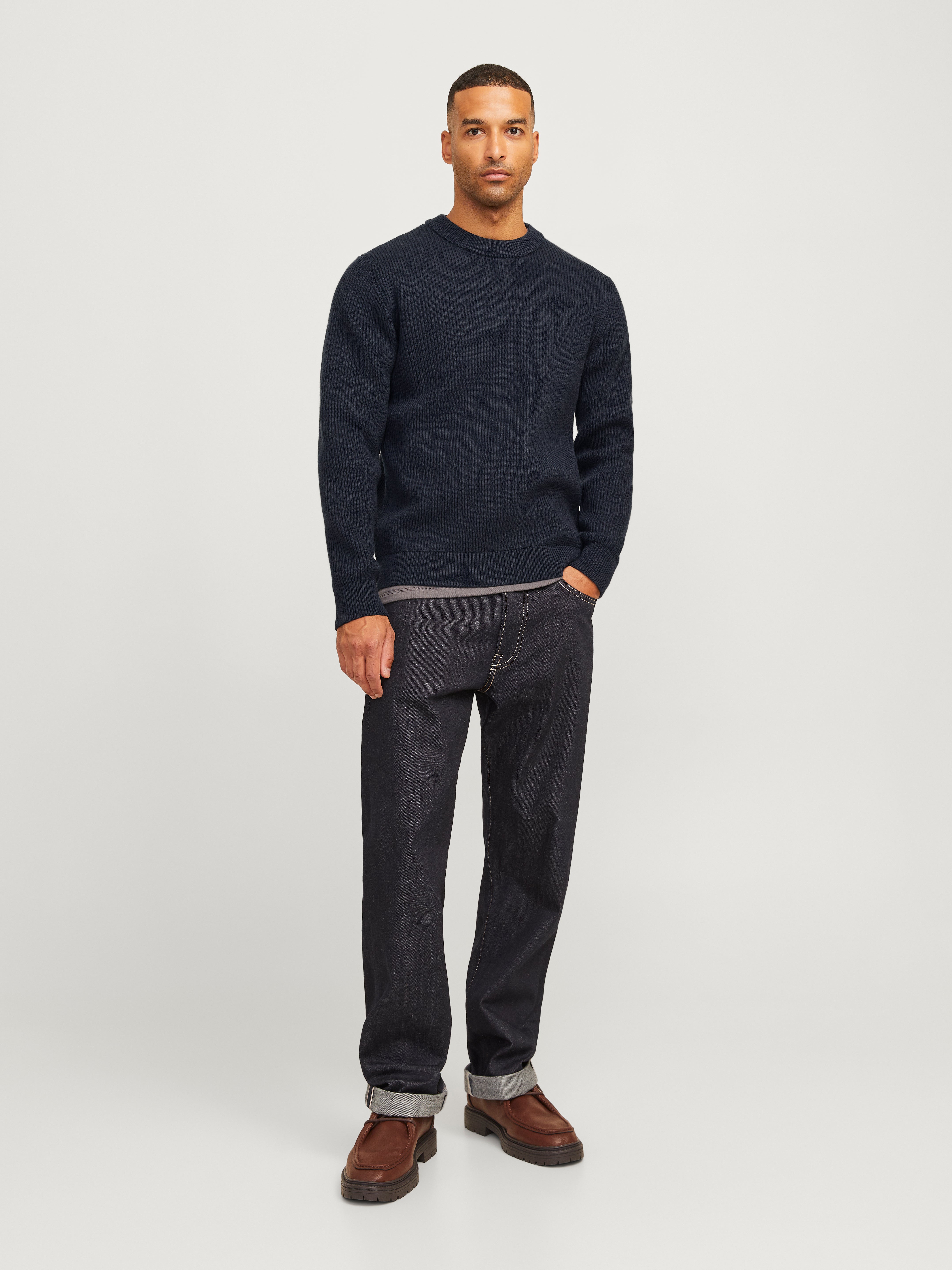 Thumbnail - Rdd Einfarbig Strickpullover