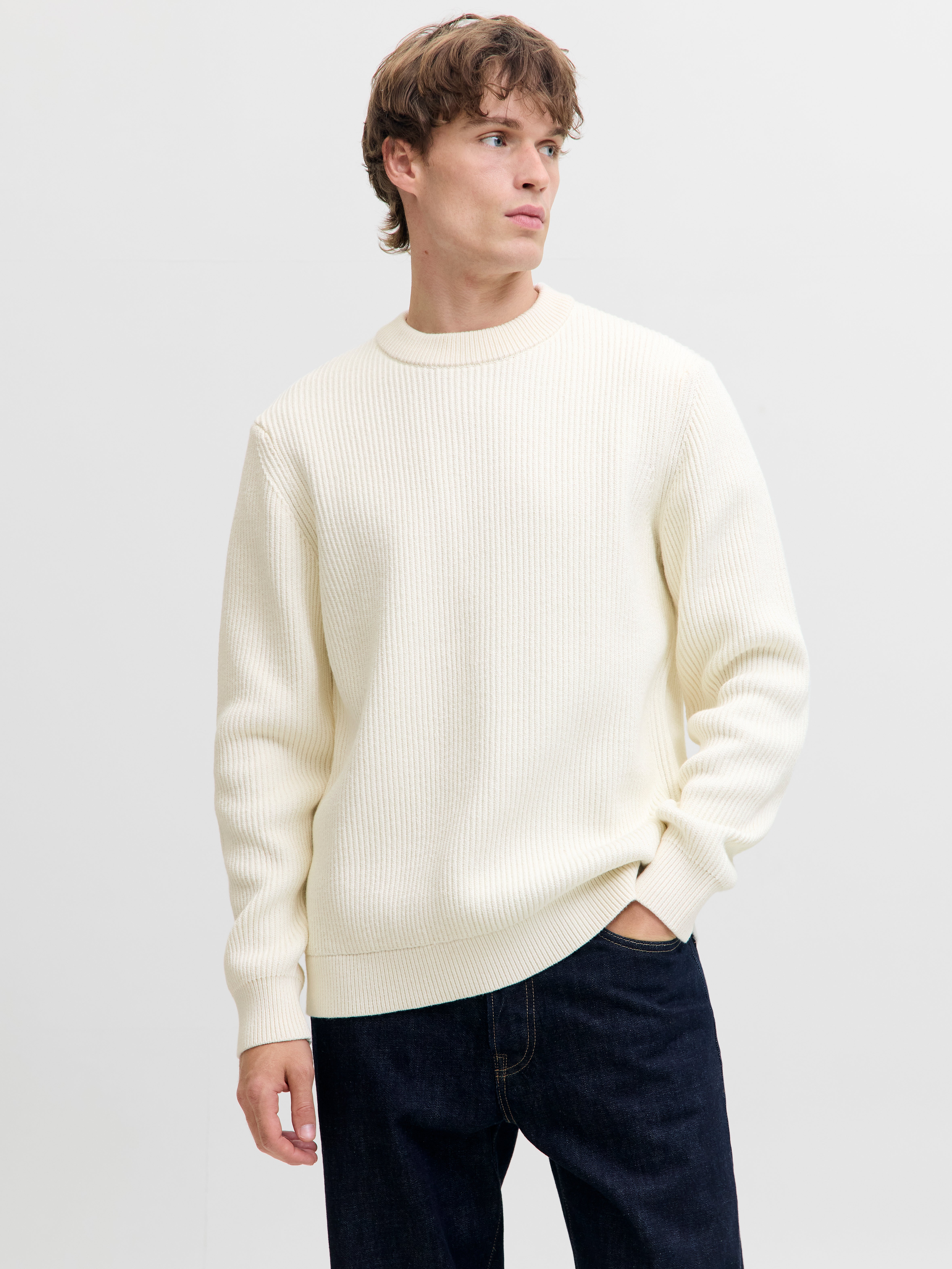 Rdd Einfarbig Strickpullover