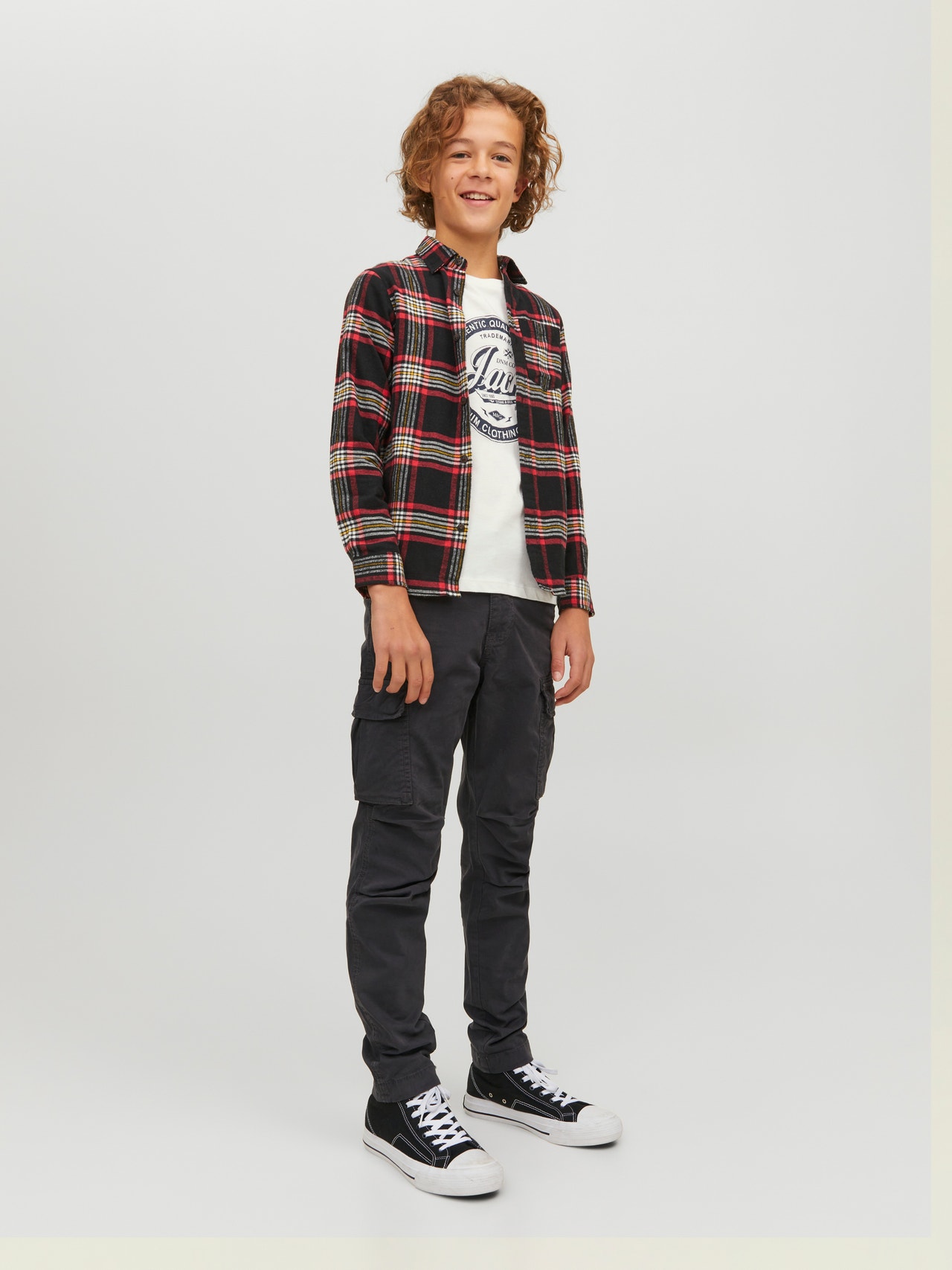 Jack & Jones Camisa de Xadrez Para meninos -Tap Shoe - 12219749