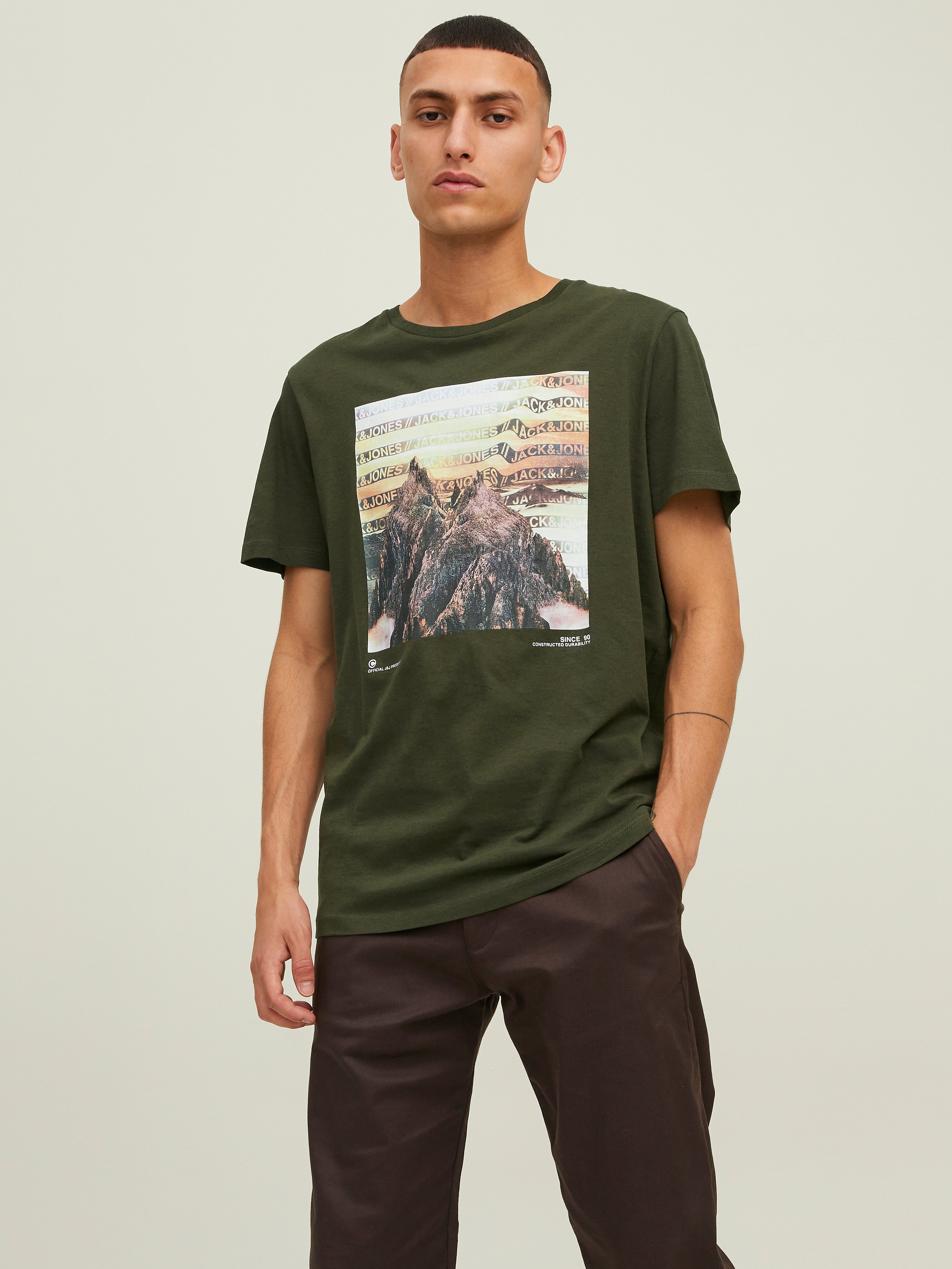 Rabatt 54 % Grün S HERREN Hemden & T-Shirts Casual Jack & Jones T-Shirt 