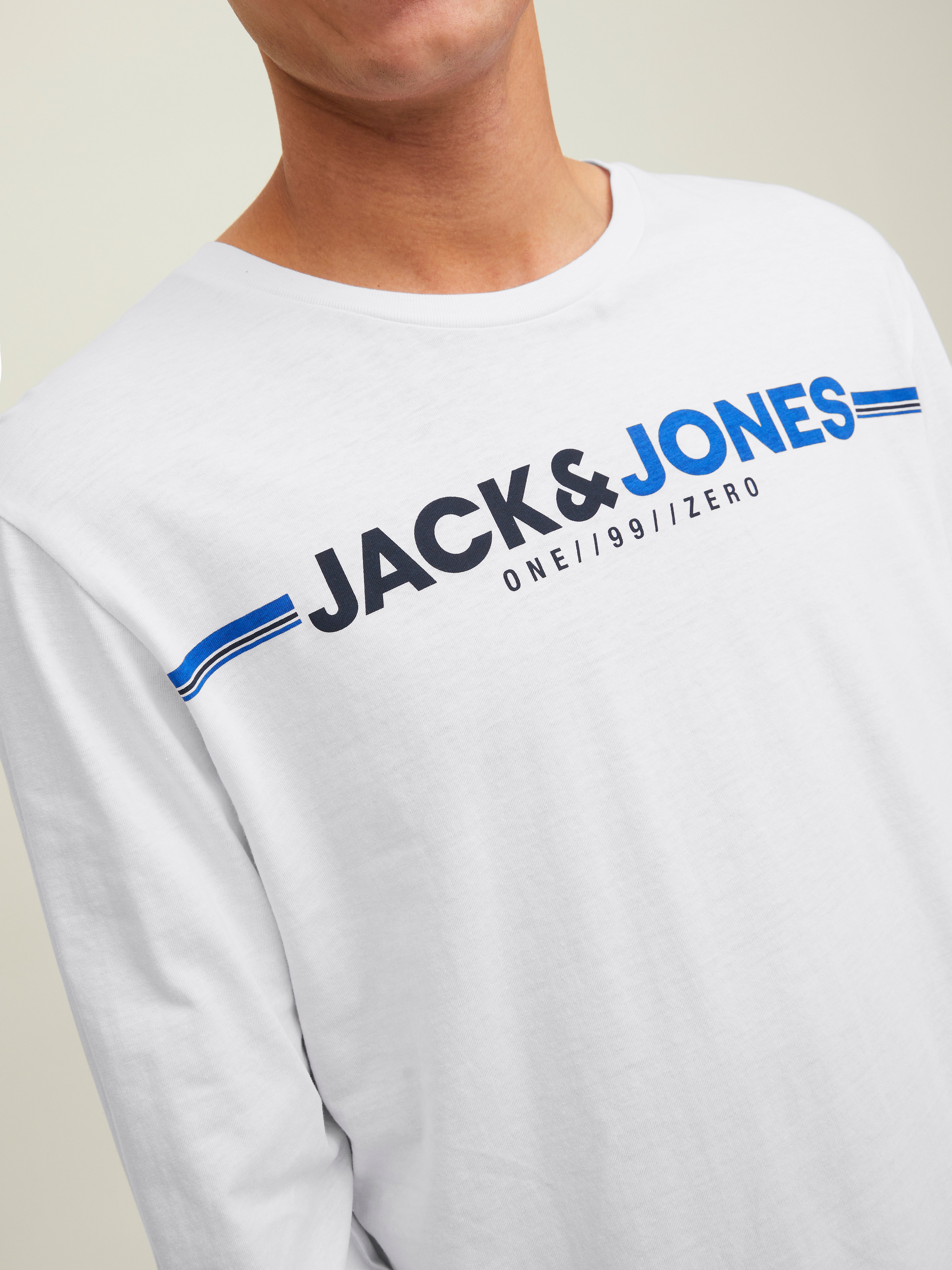 Jack & JonesJack & Jones Core JCOVision 12145079 T-shirt à manches longues pour homme avec logo à rayures Marque  
