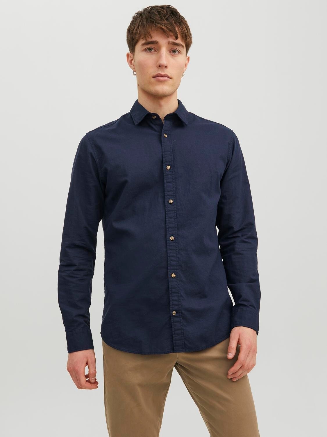Jack & Jones Slim Fit Casual overhemd -Navy Blazer - 12220134