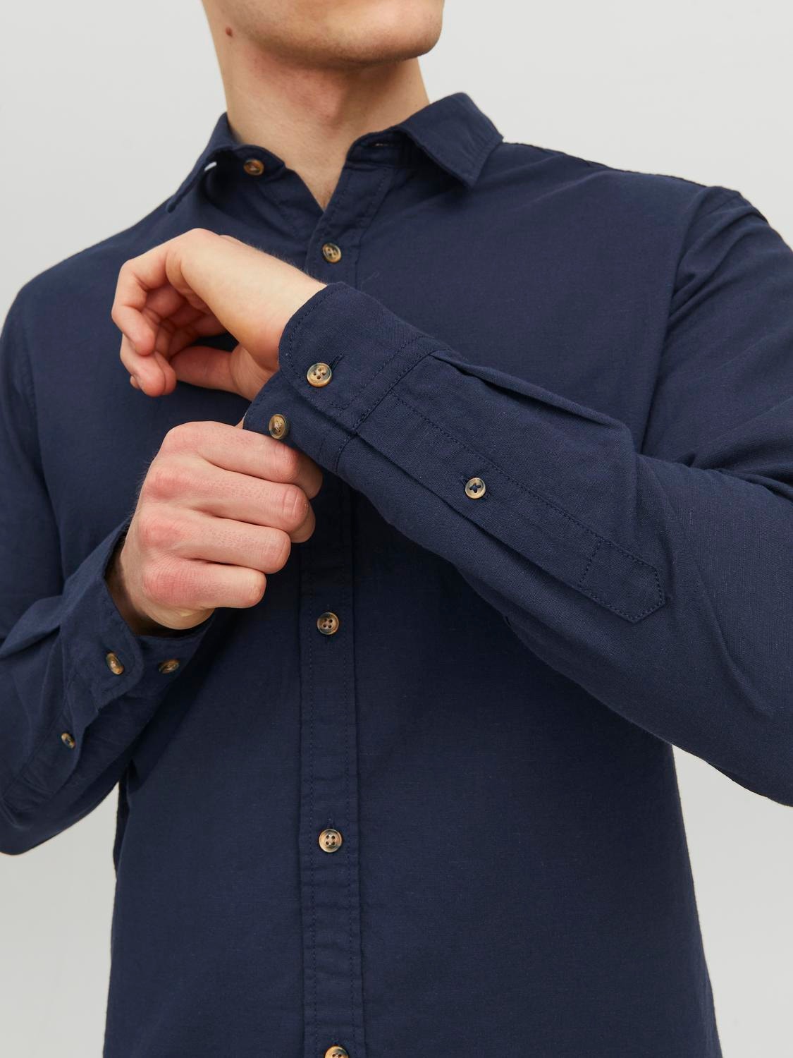 Jack & Jones Slim Fit Casual overhemd -Navy Blazer - 12220134