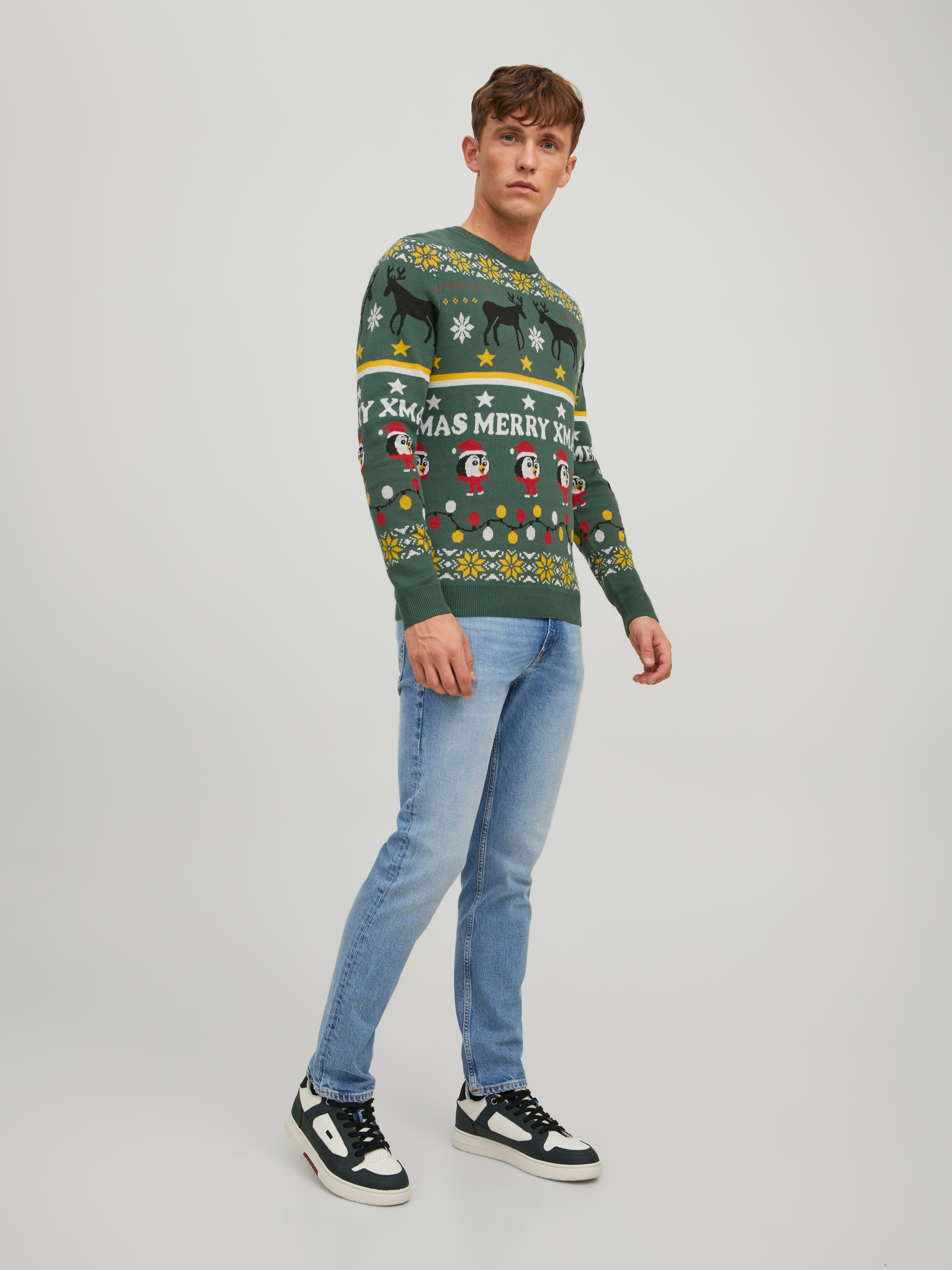 X-mas Knitted Jumper | Dark Green 