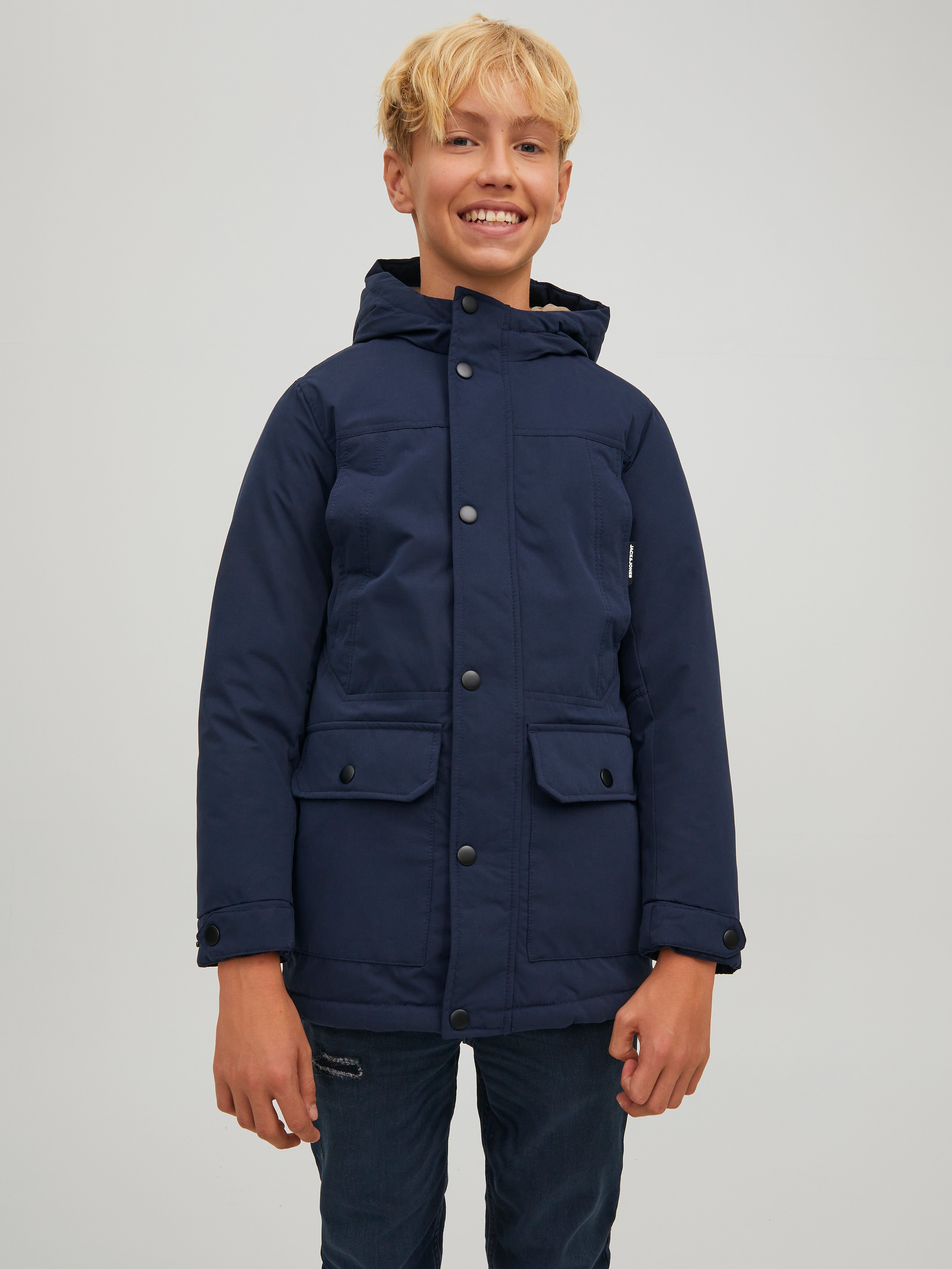 KIDS FASHION Coats Basic Bóboli Puffer jacket discount 68% Navy Blue/Gray 12Y 
