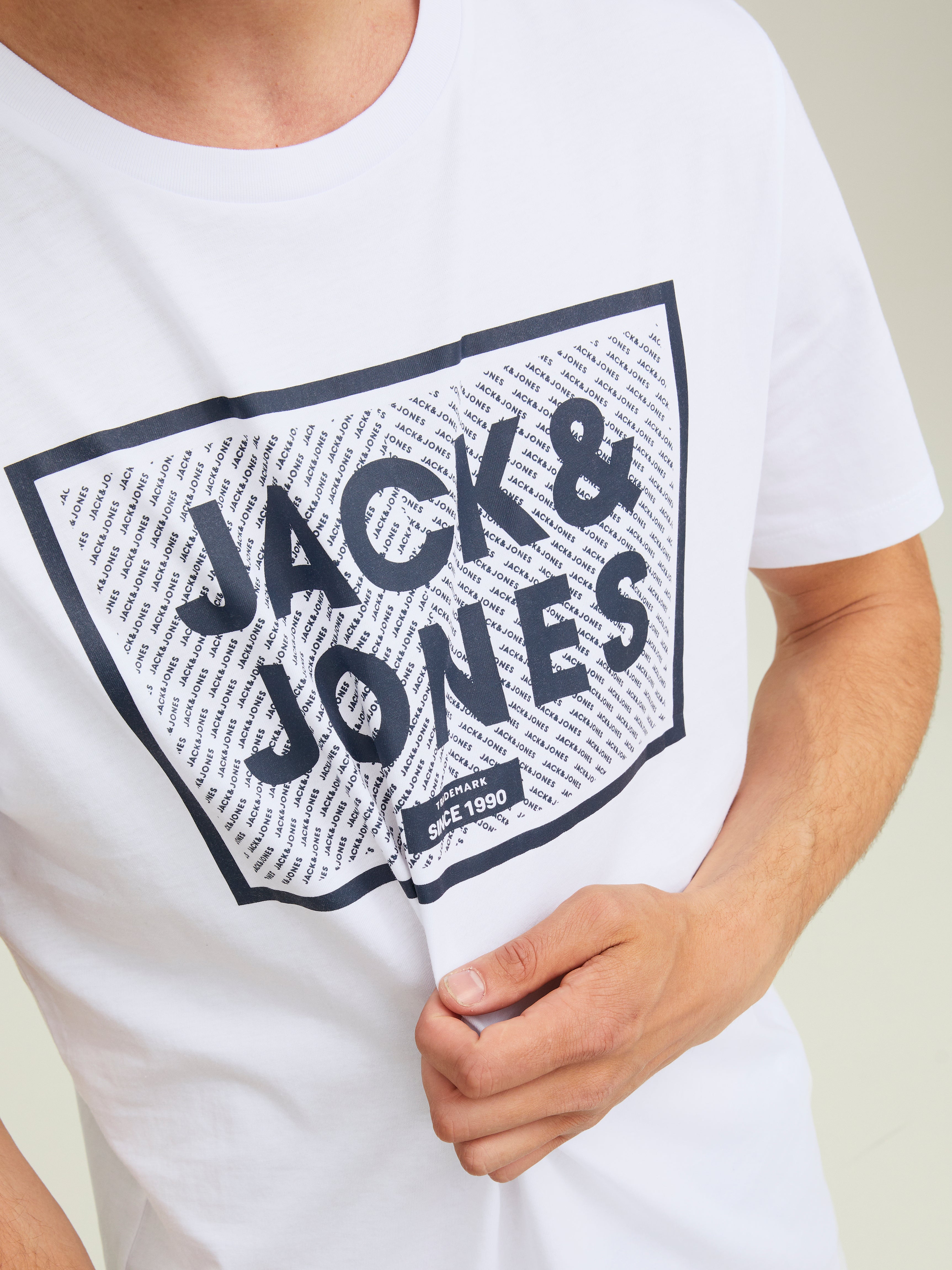 JACK & JONES Jjace Tee S Crew Neck 3 pièces MP T-Shirt, White Pack  White+Black+Pumpkin, S Homme : .fr: Mode