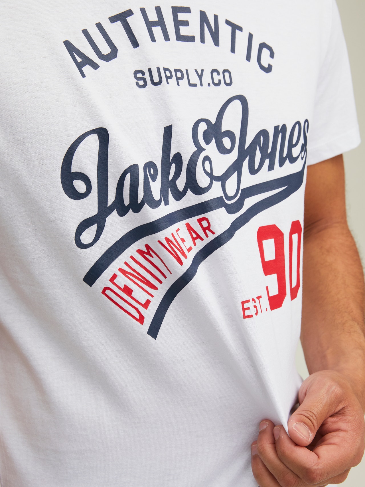 Jack & Jones 3-balení Logo Kruhový výstřih Tričko -Black - 12221269