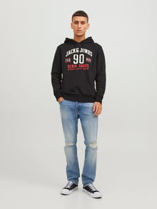 Jack & Jones 2-pak Logo Hættetrøje -Light Grey Melange - 12221273