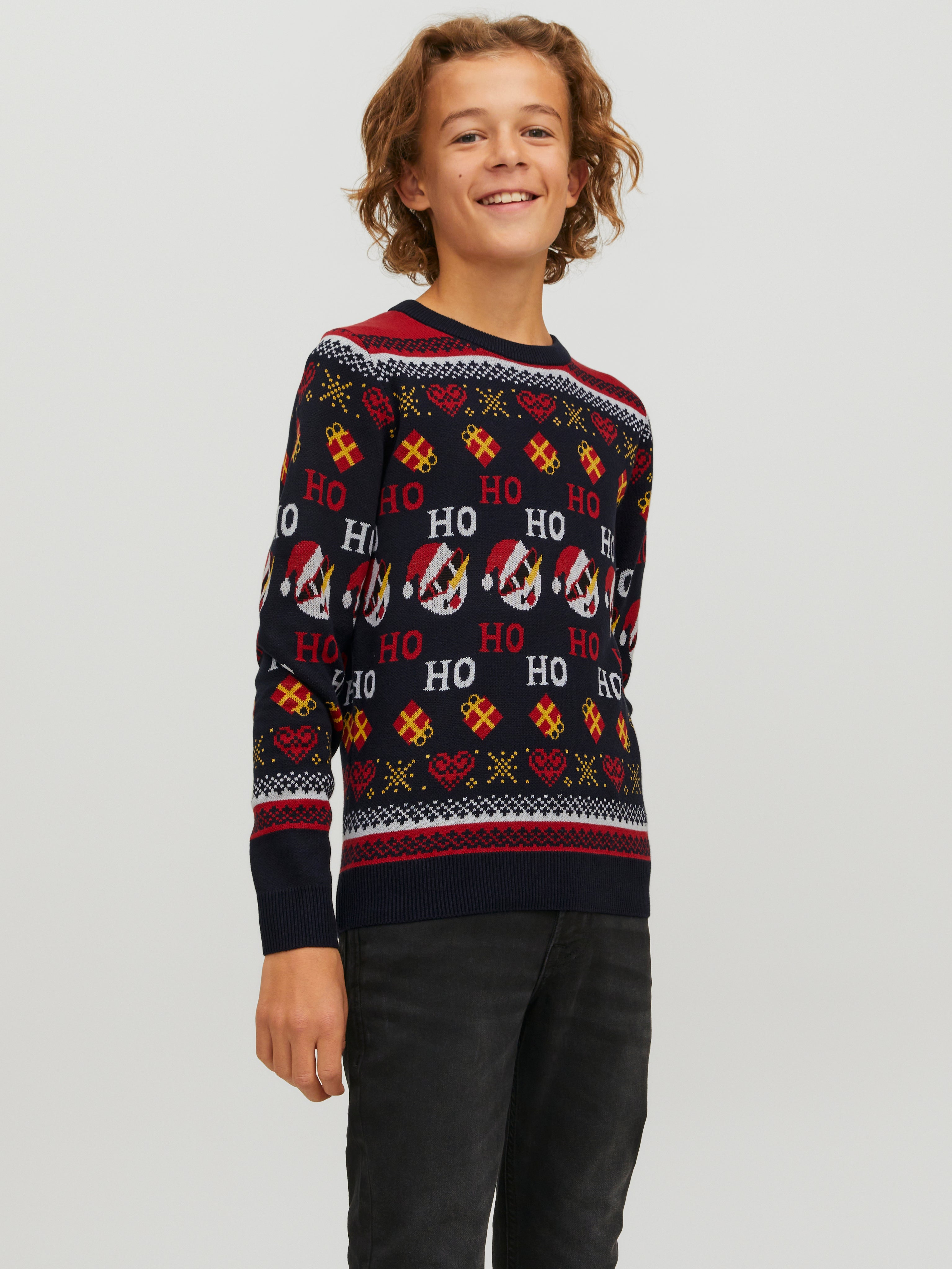 Boys x-mas Knitted Jumper | Dark Blue 