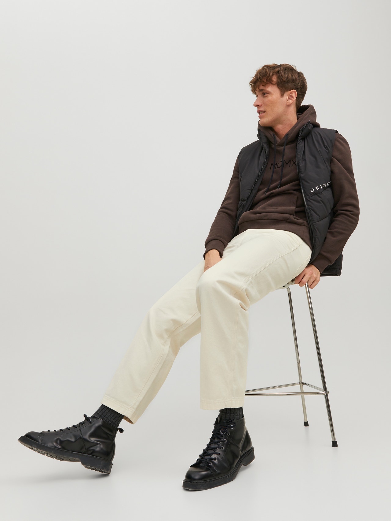 Jack & Jones Wide Fit Plátěné kalhoty Chino -Ecru - 12221464