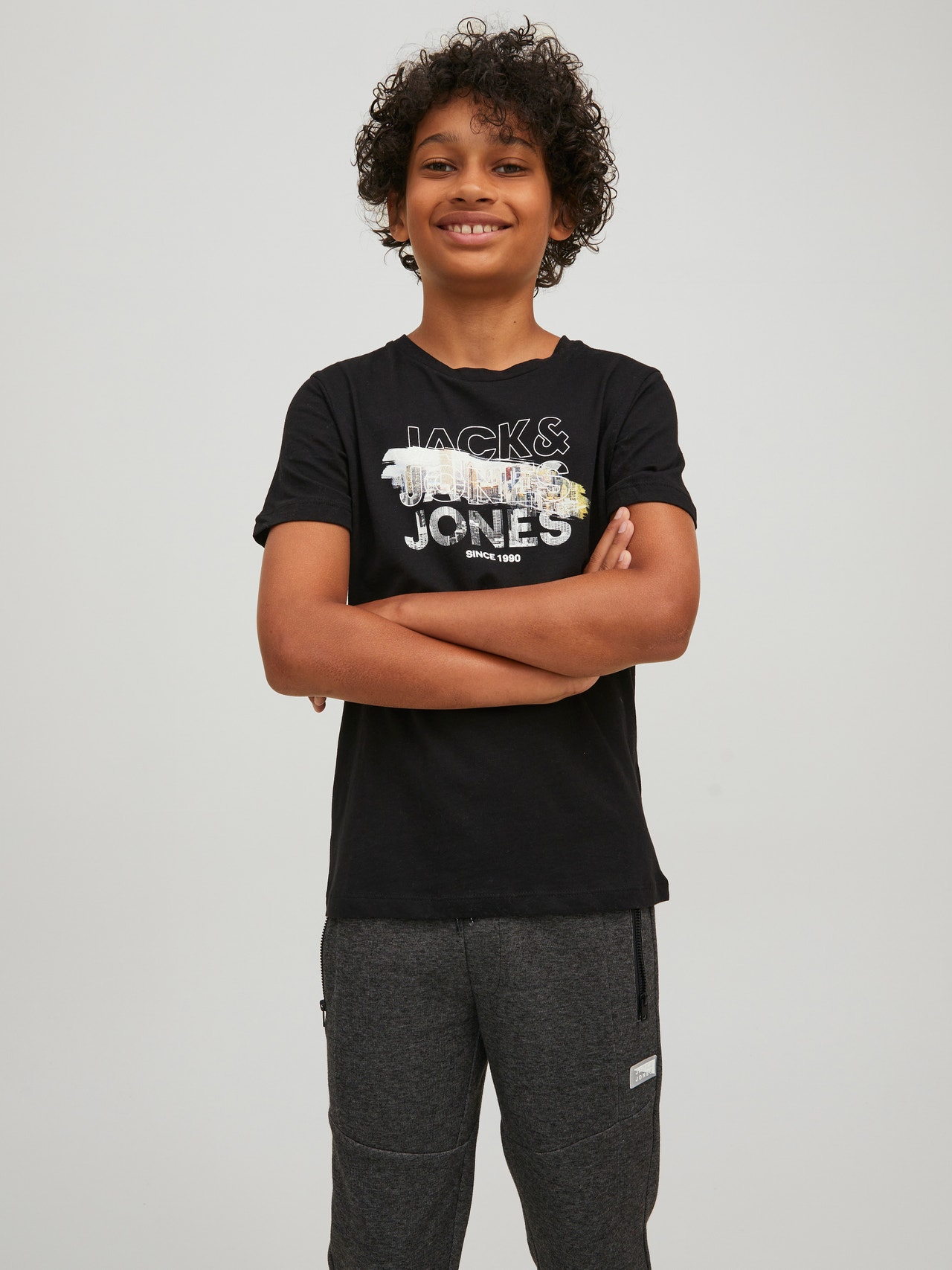 Jack & Jones Logo T-skjorte For gutter -Black - 12222153