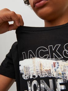 Jack & Jones Logo T-skjorte For gutter -Black - 12222153