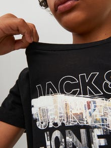 Jack & Jones Poikien Logo T-paita -Black - 12222153