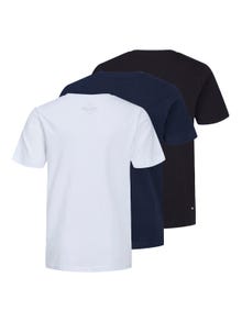 Jack & Jones 3-συσκευασία Καλοκαιρινό μπλουζάκι -Black - 12222425