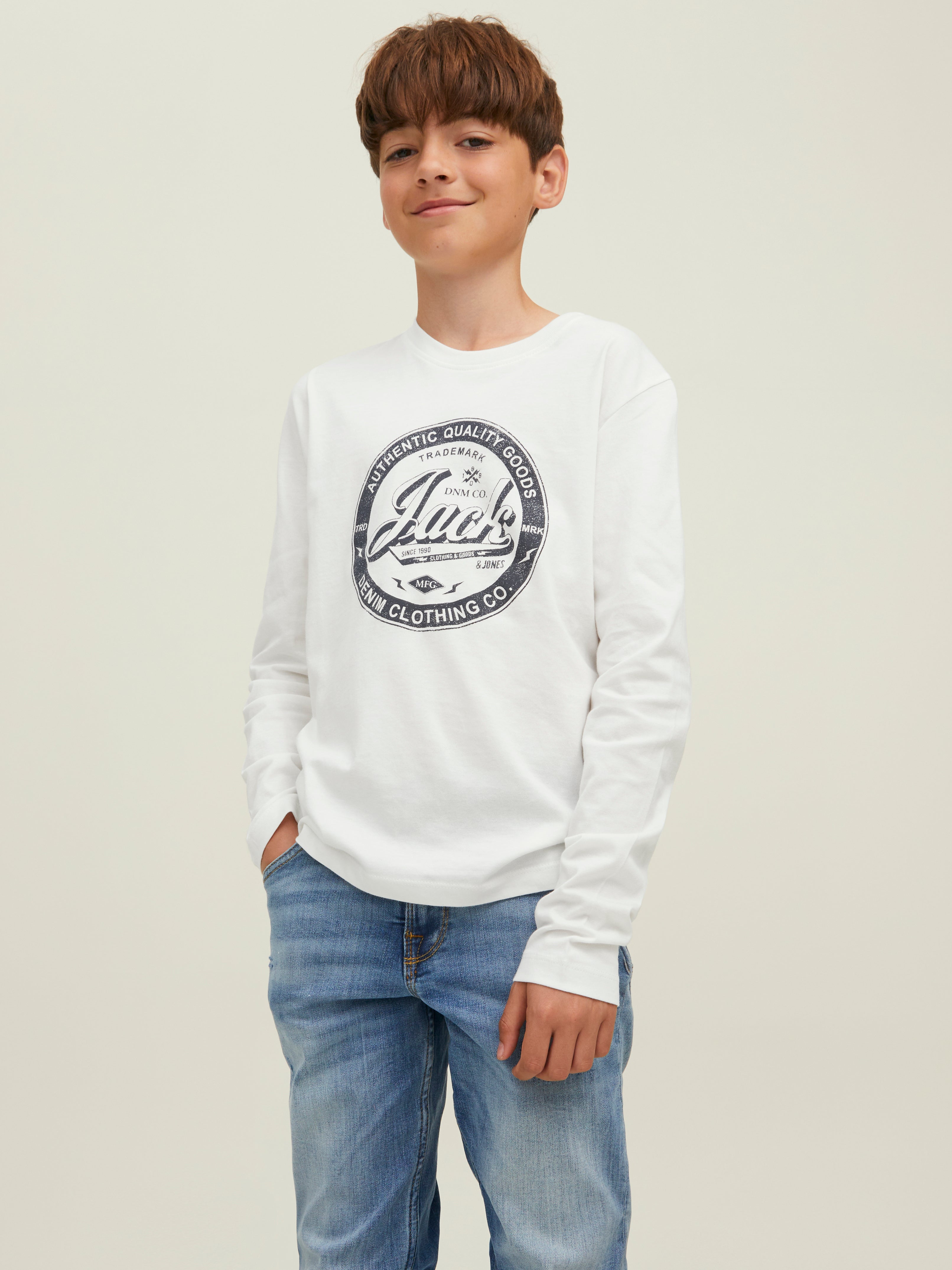 Pack De 2 T-shirt Logo Pour Les Garçons - Jack & Jones - Modalova