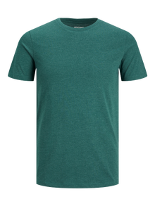 Jack & Jones Gładki Okrągły dekolt T-shirt -Storm - 12222887