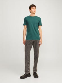 Jack & Jones Gładki Okrągły dekolt T-shirt -Storm - 12222887