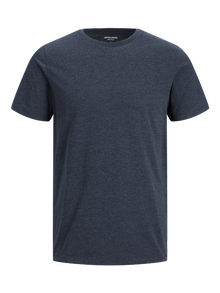 Jack & Jones T-shirt Liso Redondo -Navy Blazer - 12222887