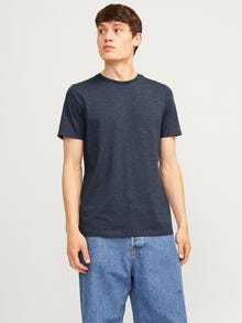 Jack & Jones Plain Round Neck T-shirt -Navy Blazer - 12222887