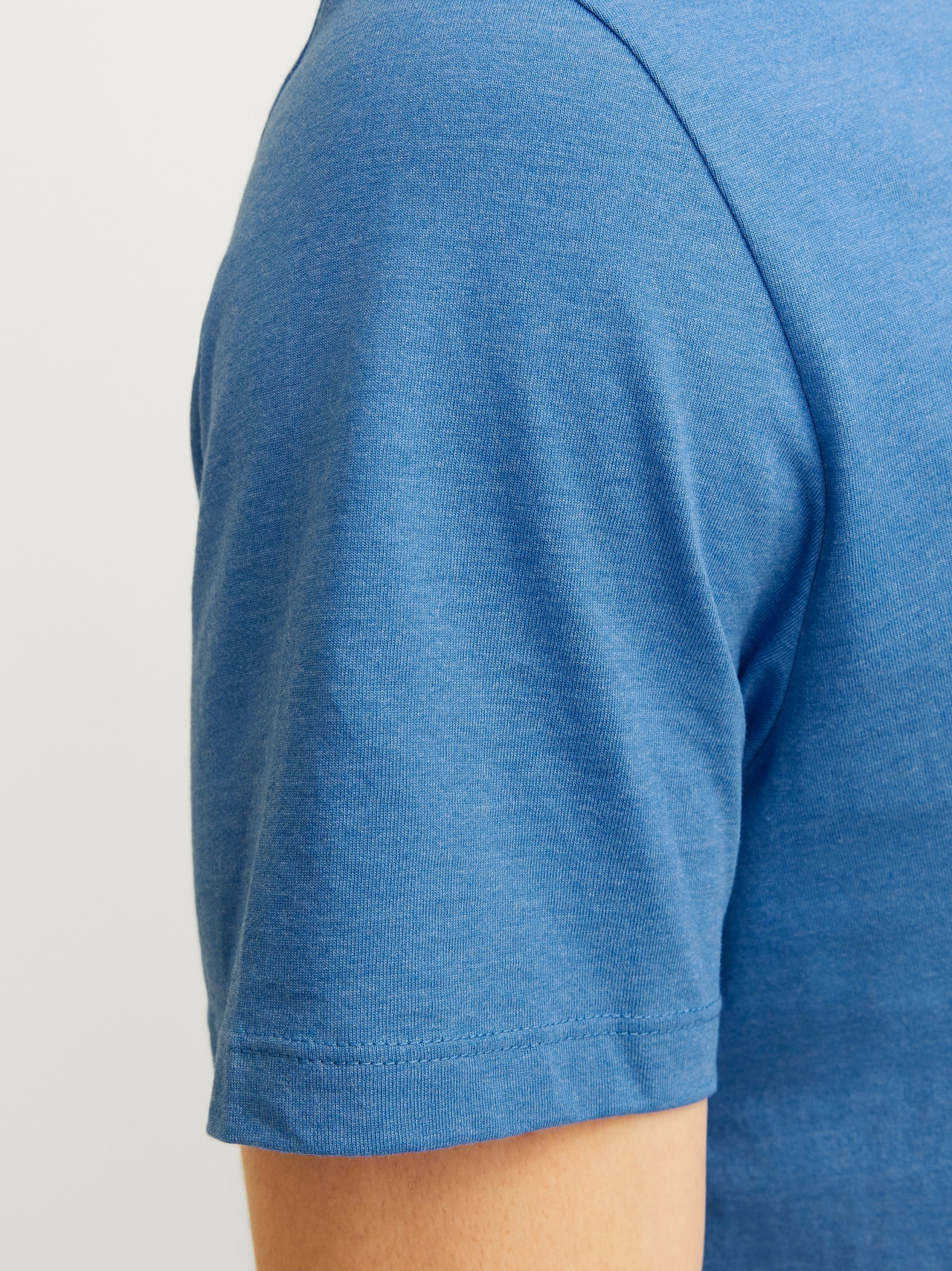 Jack & Jones Plain Round Neck T-shirt -French Blue - 12222887