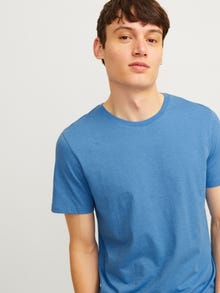 Jack & Jones Enfärgat Rund RUNDRINGNING T-shirt -French Blue - 12222887