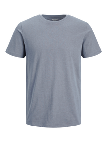 Jack & Jones Plain Round Neck T-shirt -Flint Stone - 12222887