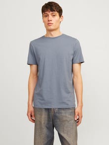 Jack & Jones Ensfarvet Rundhals T-shirt -Flint Stone - 12222887